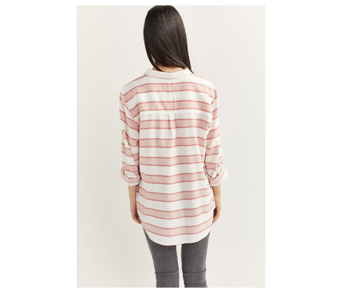 Springfield SS20 Long Sleeve Striped Shirt EU 34 For Women - Coral - Zoom Image 4