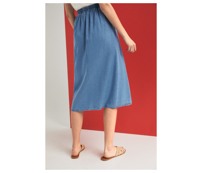 Springfield SS19 Denim Midi Skirt Small For Women - Blue - Zoom Image 3