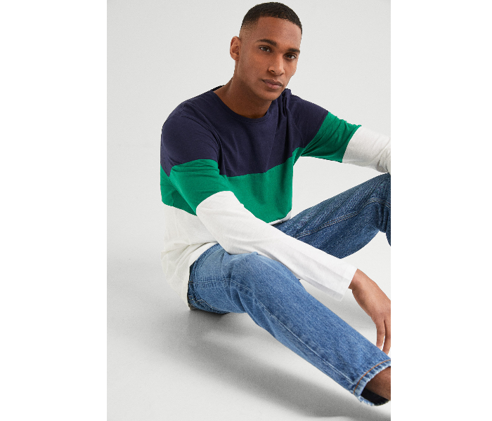 Springfield SS19 Basic Striped T-Shirt Large - Green - Zoom Image 2