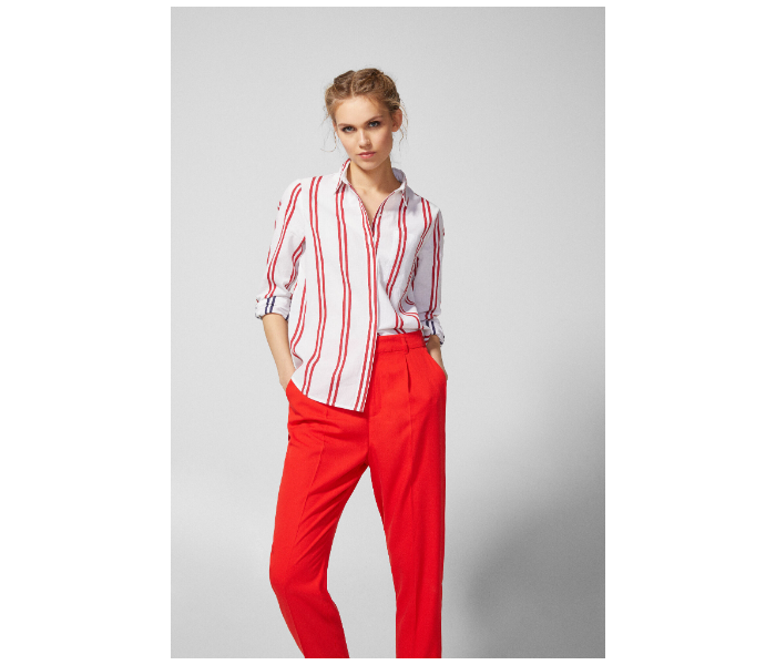 Springfield SS19 Long Sleeve Striped Blouse EU 36 For Women - Red and White - Zoom Image 2