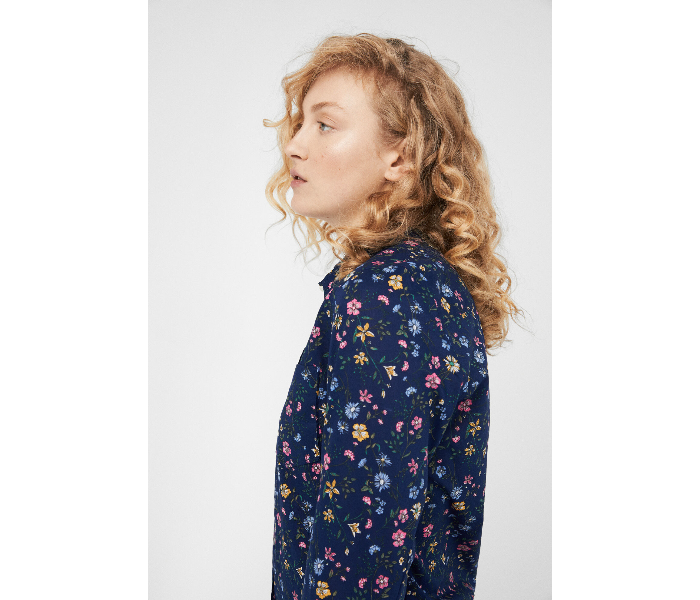 Springfield SS19 Long Sleeve Floral Blouse EU 36 For Women - Navy Blue - Zoom Image 2