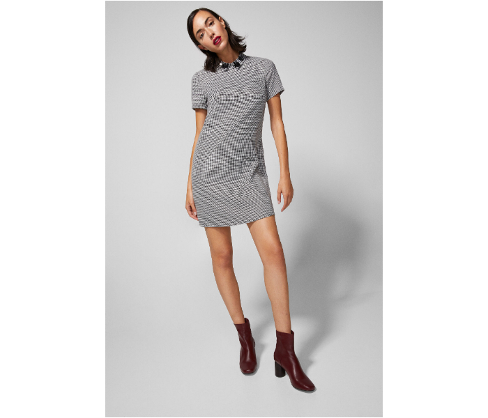 Springfield AW18 Stripped Knit Dress EU 40 For Women - Black - Zoom Image 1