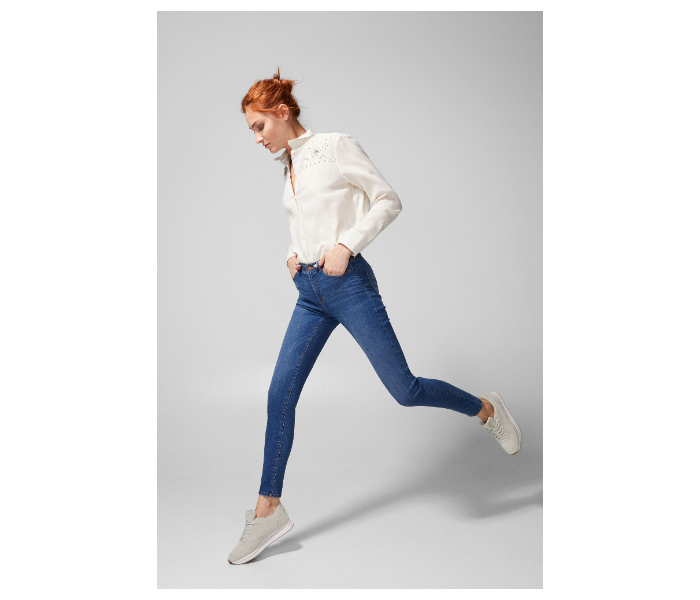 Springfield AW18 Fancy Denim Trouser EU 40 For Women - Blue - Zoom Image 1