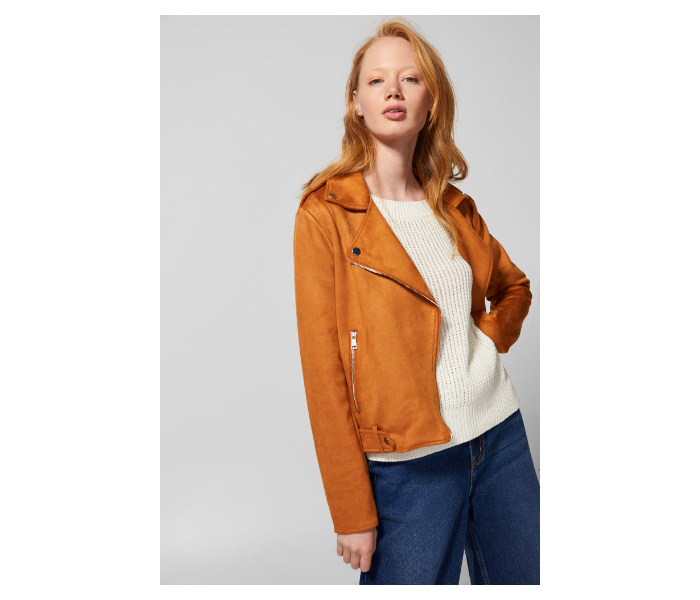 Springfield AW18 Solid Sport Jacket EU 42 For Women - Light Brown - Zoom Image 3