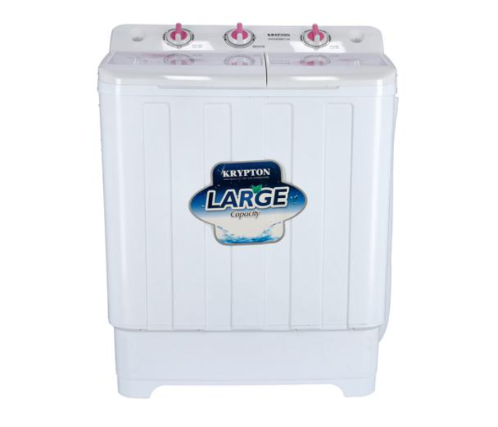 Krypton KNSWM6124 7.5 Kg Semi Automatic Washing Machine - White - Zoom Image 1