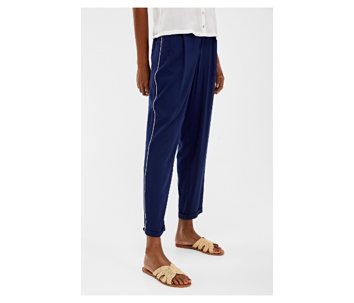 Springfield AW19 Cotton Plain Pant EU 40 For Women - Blue - Zoom Image 2