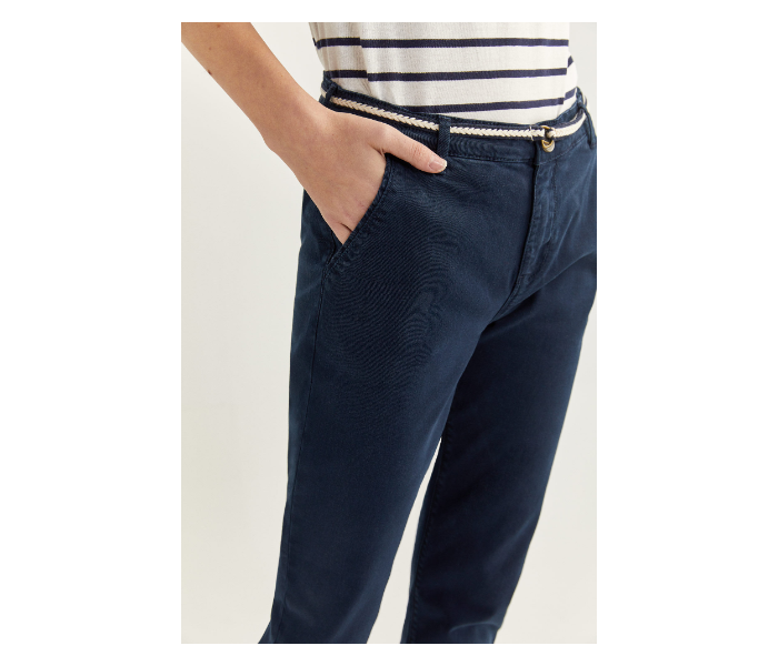 Springfield SS20 Plain Trouser Pant EU 44 For Women - Dark Blue - Zoom Image 4