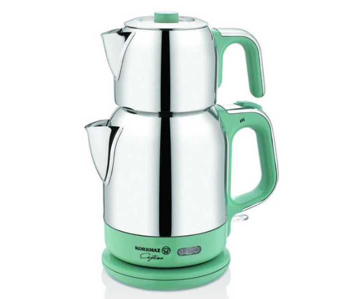 Korkmaz KO-A331-06 1600W Caytema Electric Tea Pot Set - Turquise - Zoom Image