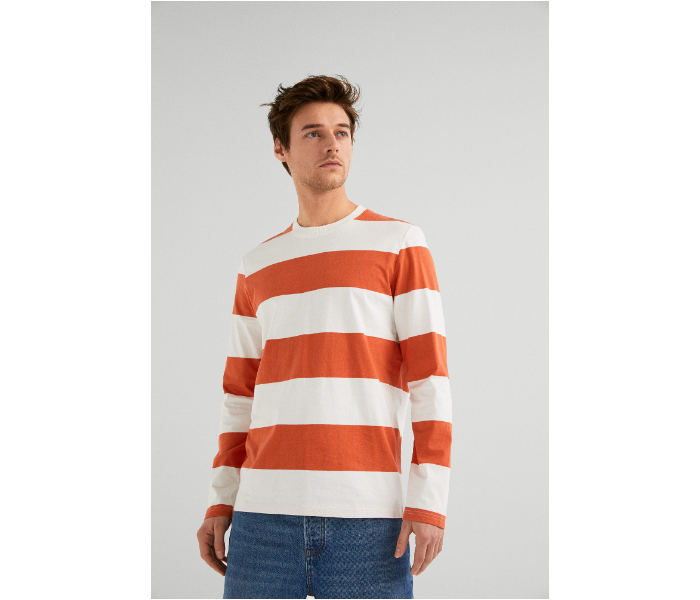 Springfield SS19 Basic Striped T-Shirt Extra Large - Orange - Zoom Image 1