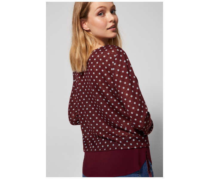 Springfield Dotted Long Sleeve T-Shirt X-Small For Women - Lilac - Zoom Image 3