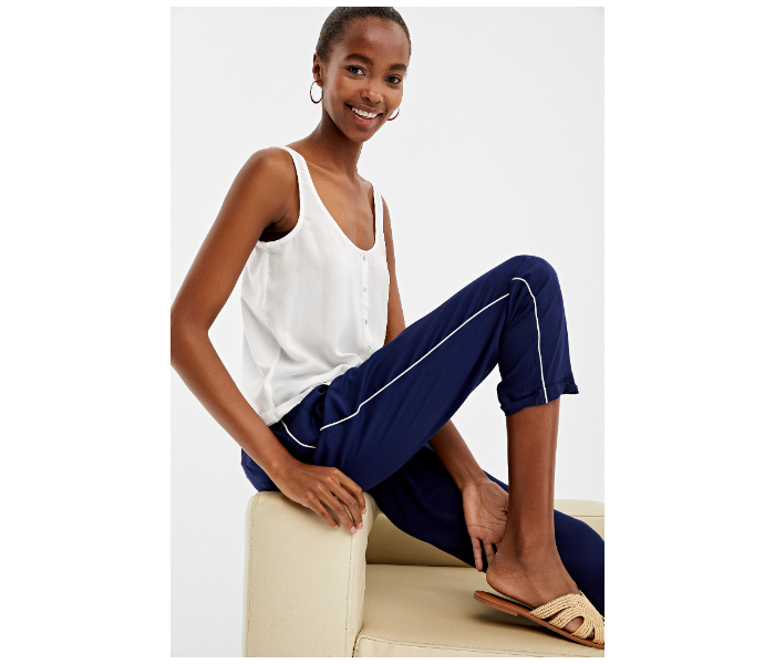 Springfield AW19 Cotton Plain Pant EU 34 For Women - Blue - Zoom Image 1