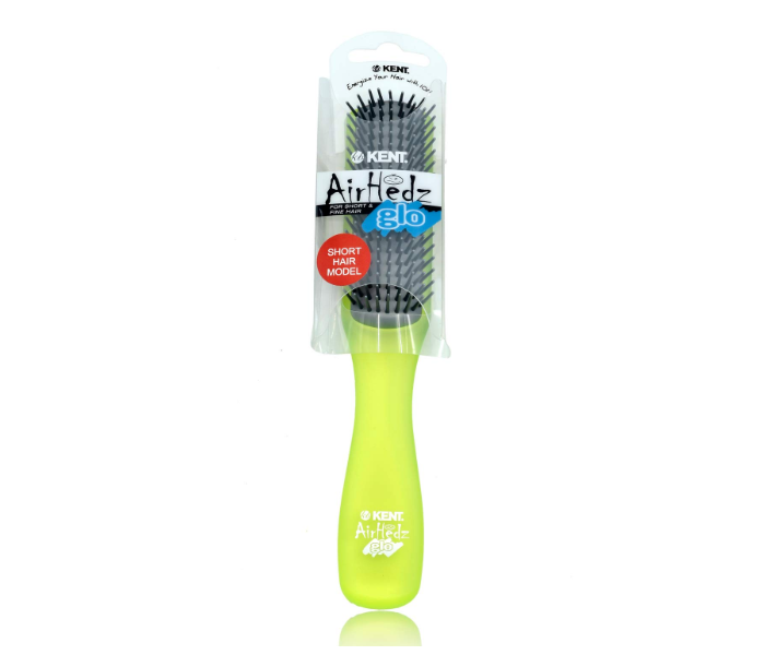 Kent Airhedz AHGLO01 Glo Half-Radial 9 Row Hair Brush - Lime - Zoom Image 3