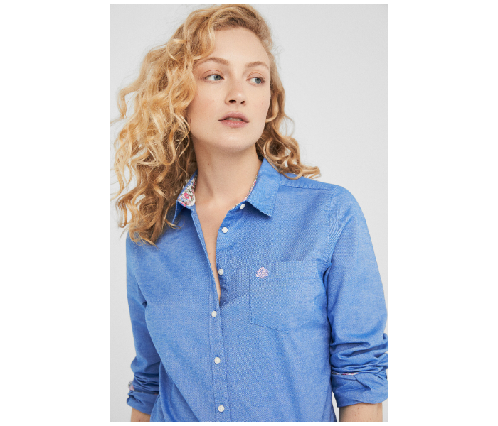 Springfield SS19 Long Sleeve Plain Blouse EU 36 For Women - Medium Blue - Zoom Image 1