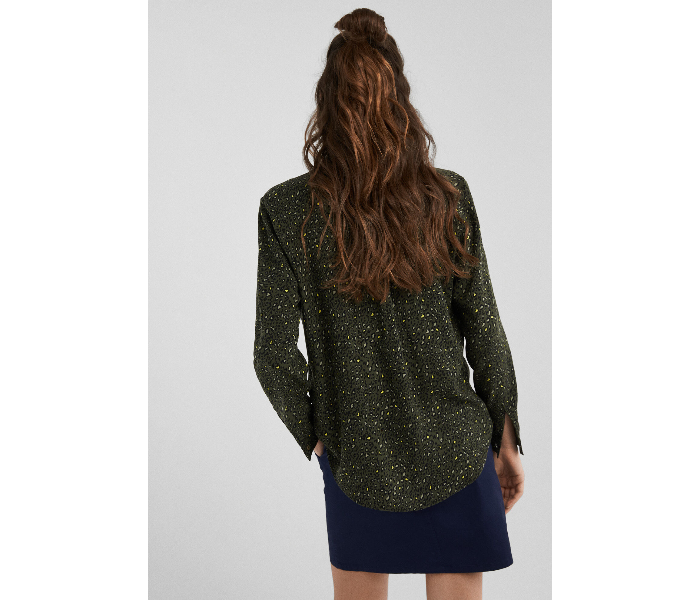 Springfield AW19 Long Sleeve Printed Blouse EU 36 For Women - Dark Green - Zoom Image 4