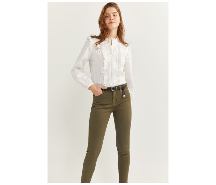 Springfield SS20 Plain Trouser EU 40 For Women - Moss Green - Zoom Image 3