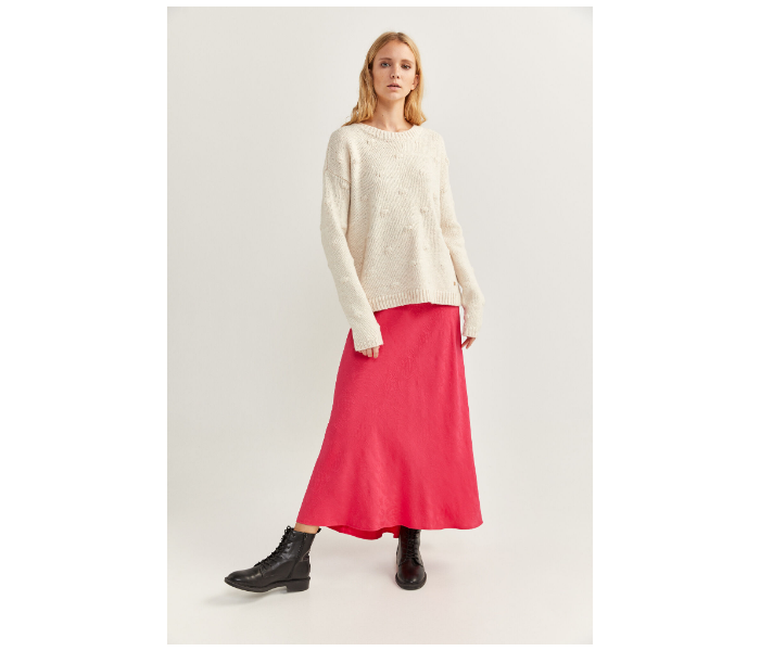 Springfield SS20 Solid Midi Skirt EU 38 For Women - Pink - Zoom Image 1