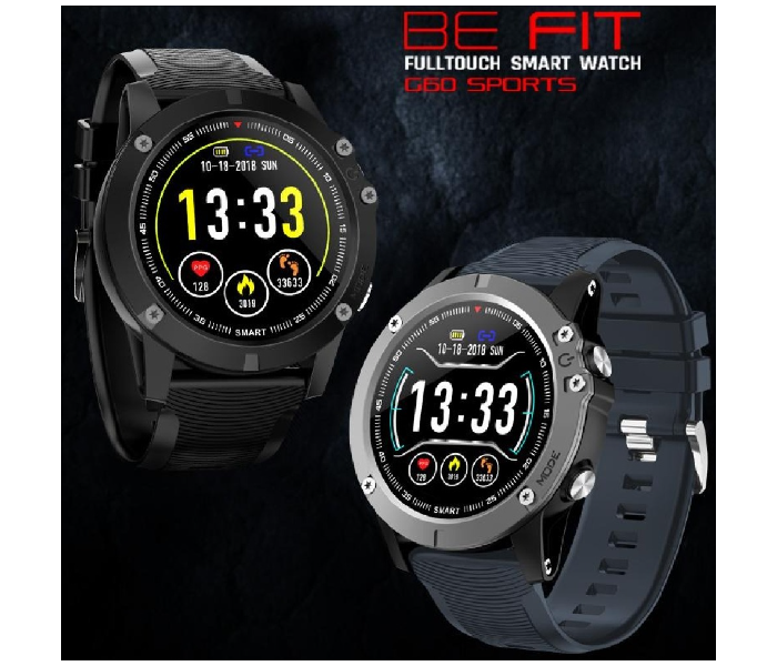 Ismart G60 Sports Full Touch Smart Watch - Black - Zoom Image