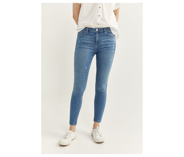 Springfield SS20 Fancy Denim Jeans EU 34 For Women - Blue and White - Zoom Image 4