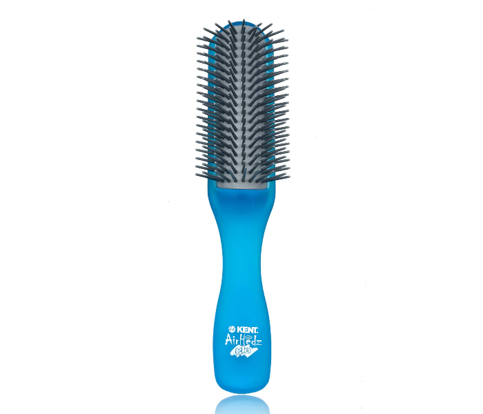 Kent Airhedz AHGLO01 Glo Half-Radial 9 Row Hair Brush - Aqua - Zoom Image 1