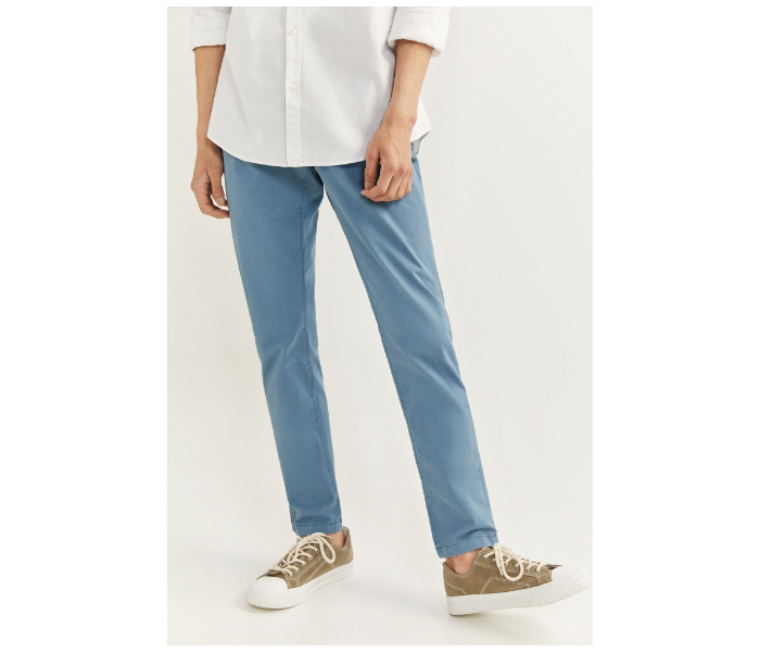 Springfield SS20 Sport Trouser Solid Chinos EU 46 For Men - Sky Blue - Zoom Image 2