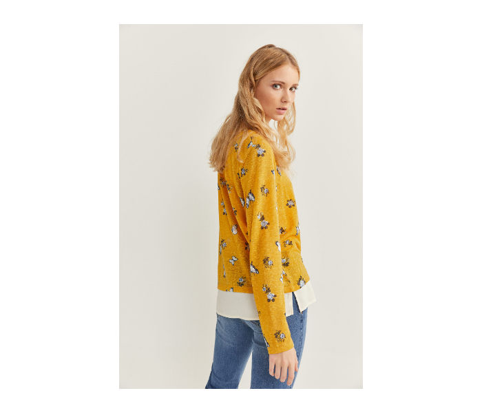 Springfield SS20 Butterfly Printed Long Sleeve T-Shirt X-Small For Women - Yellow - Zoom Image 2