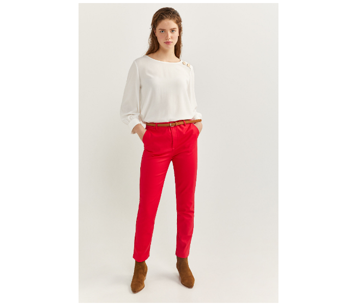 Springfield SS20 Plain Trouser Pant EU 36 For Women - Red - Zoom Image 3