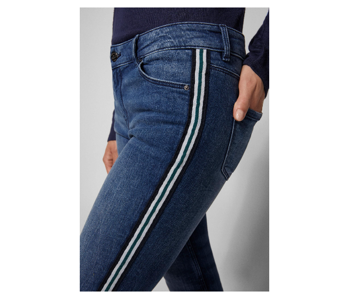 Springfield AW18 Fancy Denim Trouser EU 38 For Women - Blue and Green - Zoom Image 2