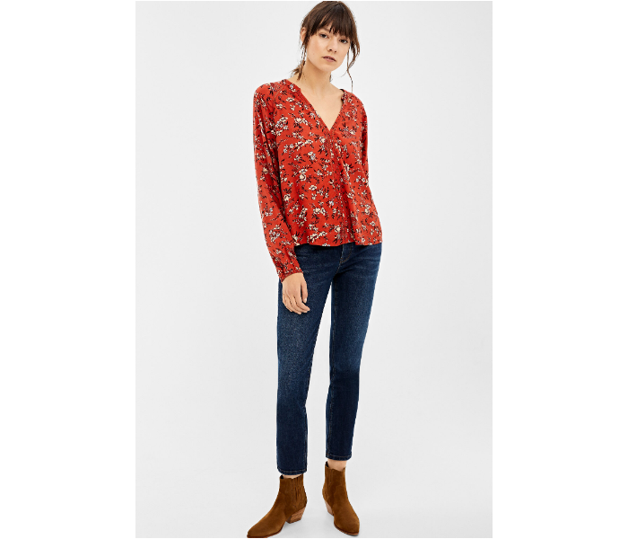 Springfield AW19 Regular Fit Long Sleeve Floral Blouse EU 36 For Women - Red - Zoom Image 3