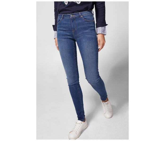 Springfield AW18 Fancy Denim Trouser EU 34 For Women - Dark Blue - Zoom Image 2