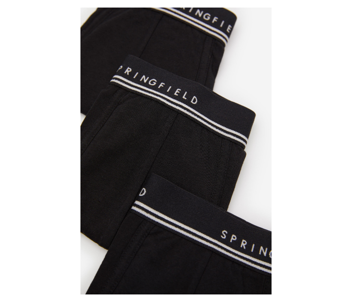 Springfield SS20 Pack of 3 Knitted Boxers And Slips Medium For Men - Black and White - Zoom Image 1