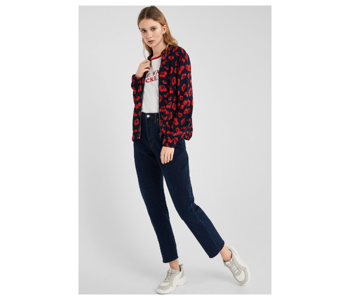 Springfield SS19 Floral Sport Jacket Small For Women - Red and Blue - Zoom Image 3