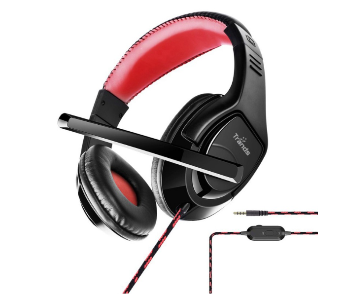 Trands TR-HS5458 Gaming Headset – Black and Red - Zoom Image