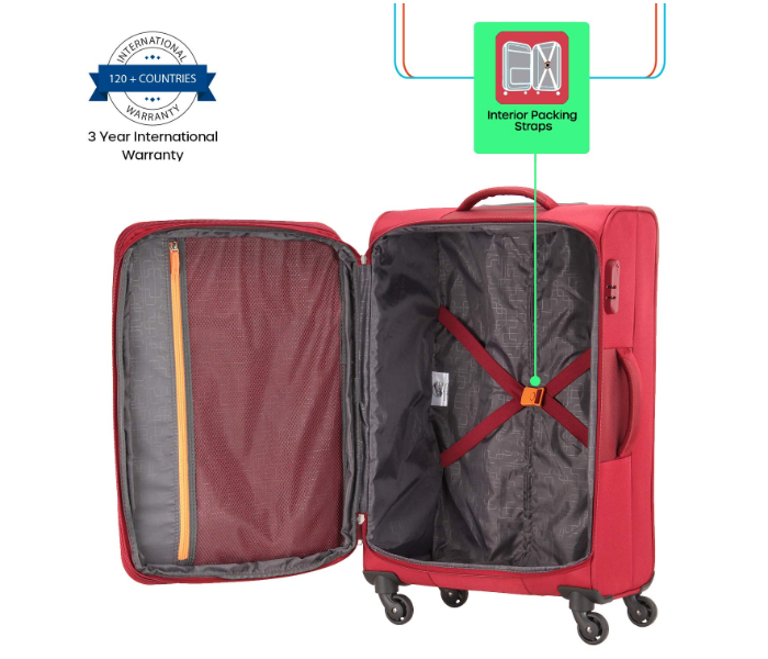 American Tourister GAT104LUG03469 69cm Jamaica Soft Case Trolley Bag - Maroon - Zoom Image 3