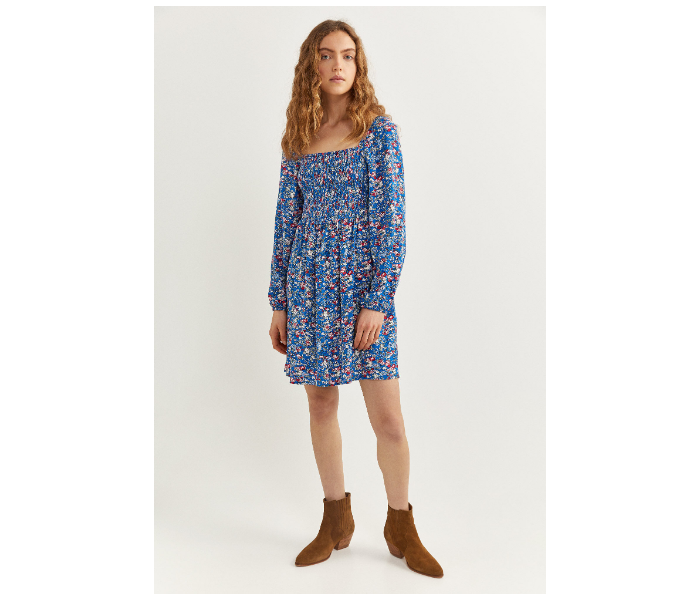 Springfield SS20 Floral Mini Knit Dress EU 38 For Women - Light Blue - Zoom Image 1