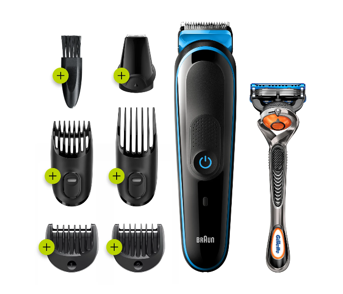 Braun MGK5245 7 in 1 Trimmer with 5 Attachments - Blue and Black - Zoom Image 1