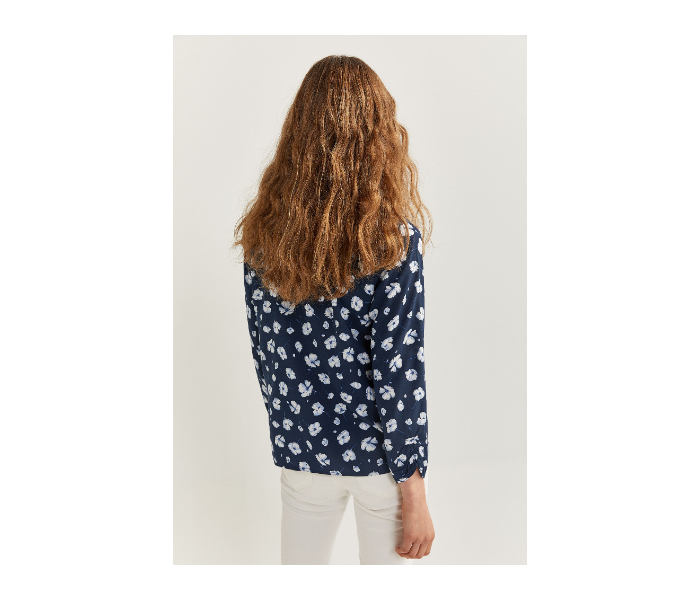 Springfield SS20 Printed Blouse With Bow Neck EU 40 For Women - Blue - Zoom Image 3