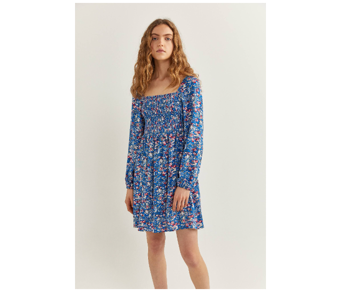 Springfield SS20 Floral Mini Knit Dress EU 38 For Women - Light Blue - Zoom Image 3