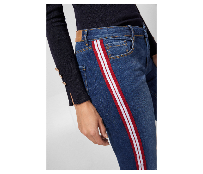 Springfield AW18 Fancy Denim Trouser EU 36 For Women - Blue and Red - Zoom Image 3