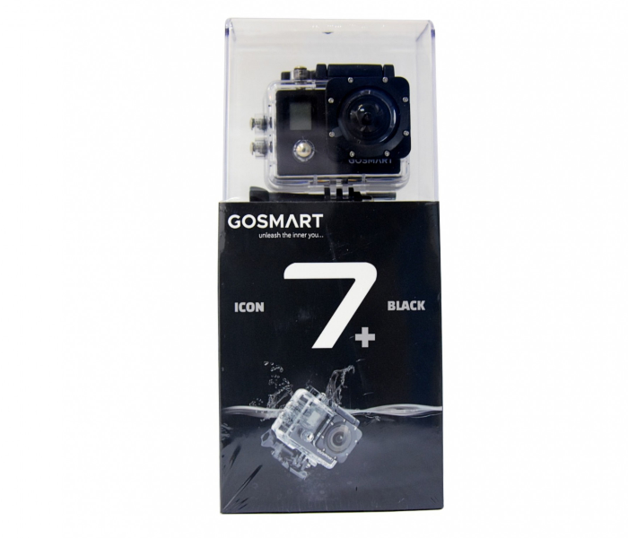 GoSmart GSI7PB Icon 7 Action Camera - Black - Zoom Image 1