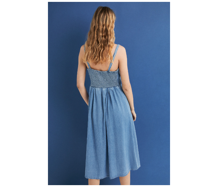 Springfield SS19 Knit Dress EU 40 For Women - Sky Blue - Zoom Image 2