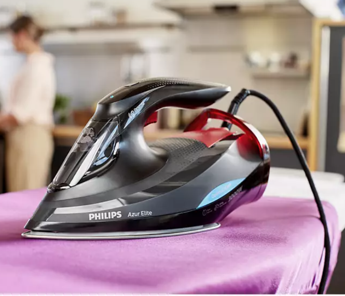 Philips GC5037/86 3000 Watts Azur Elite Steam Iron - Black and Red - Zoom Image 2