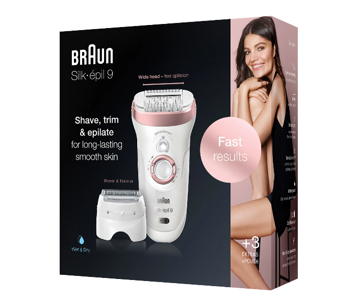 Braun SES9-720 Wet and Dry Epilator with 4 Extras - White and Gold - Zoom Image 5