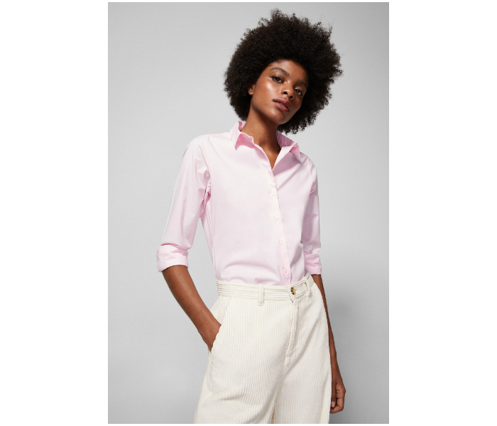 Springfield AW18 Long Sleeve Plain Blouse EU 38 For Women - Light Pink - Zoom Image 1