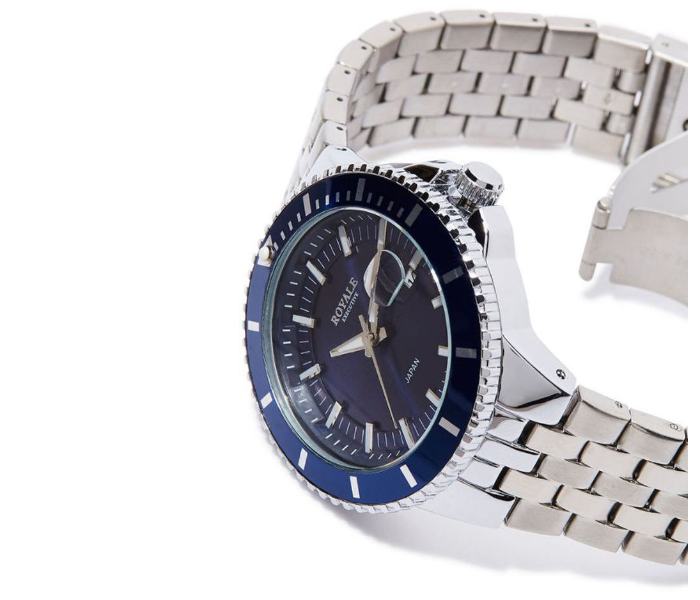 Royale Executive RE030E Submariner Style Metal Analog Watch For Men - Blue - Zoom Image 4