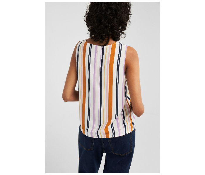 Springfield Printed Blouse EU 38 For Women - White and Orange - Zoom Image 4