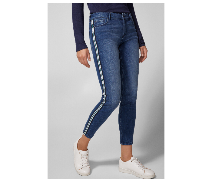 Springfield AW18 Fancy Denim Trouser EU 40 For Women - Blue and Green - Zoom Image 4