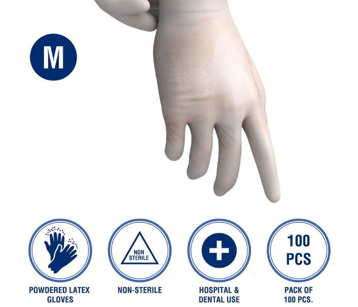 Vynil 100 Pcs Medium Disposable Hand Gloves - Zoom Image 2