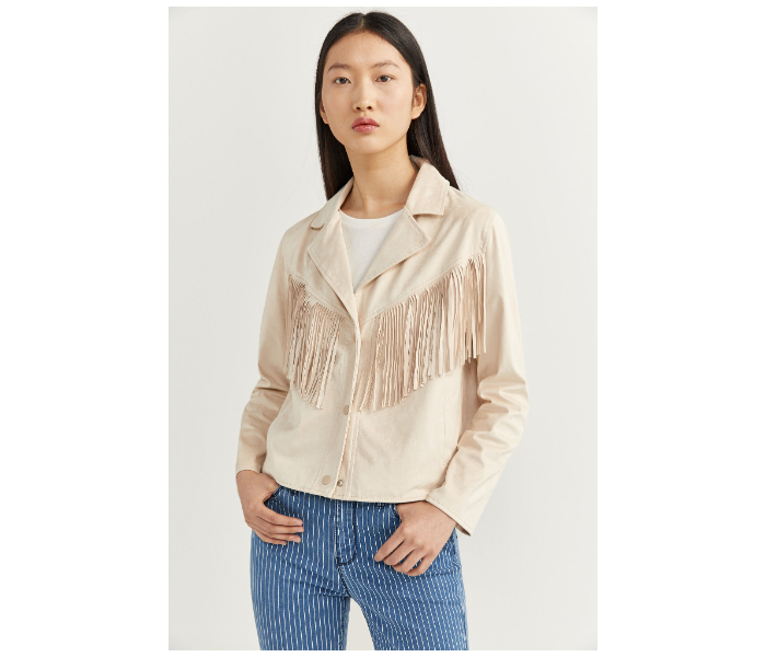 Springfield SS20 Fancy Jacket Small For Women - Beige - Zoom Image 1