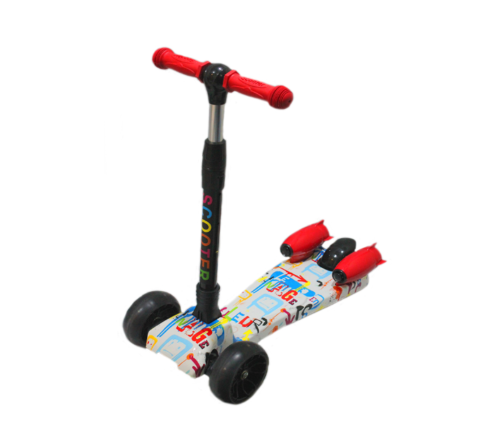 Family Center Toy Scooter With Music Light and Smoke - White - Zoom Image 1