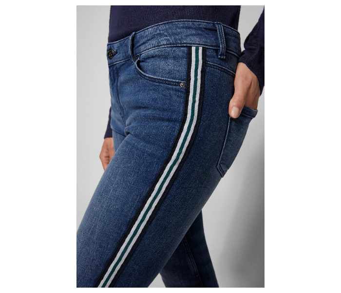 Springfield AW18 Fancy Denim Trouser EU 36 For Women - Blue and Green - Zoom Image 2